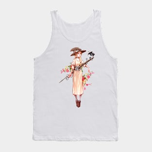 White flower witch Tank Top